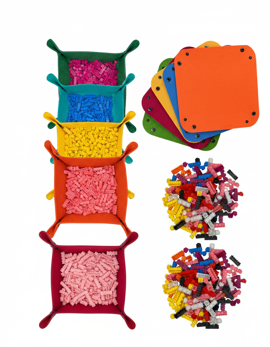 Boîtes de rangement TeddyBrix - Lot de 4