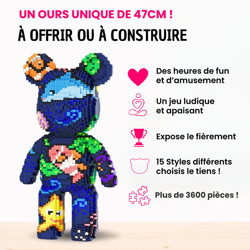 TeddyBrix Originals™ — L’Ours Géant qui offre une alternative aux écrans pour vos enfants !